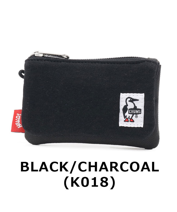 < ブラック/チャコール(K018) >CHUMS チャムス カードコインケーススウェットナイロン CH60-3456 大容量 薄型 ギフト ミニ財布 小銭入れ拍卖