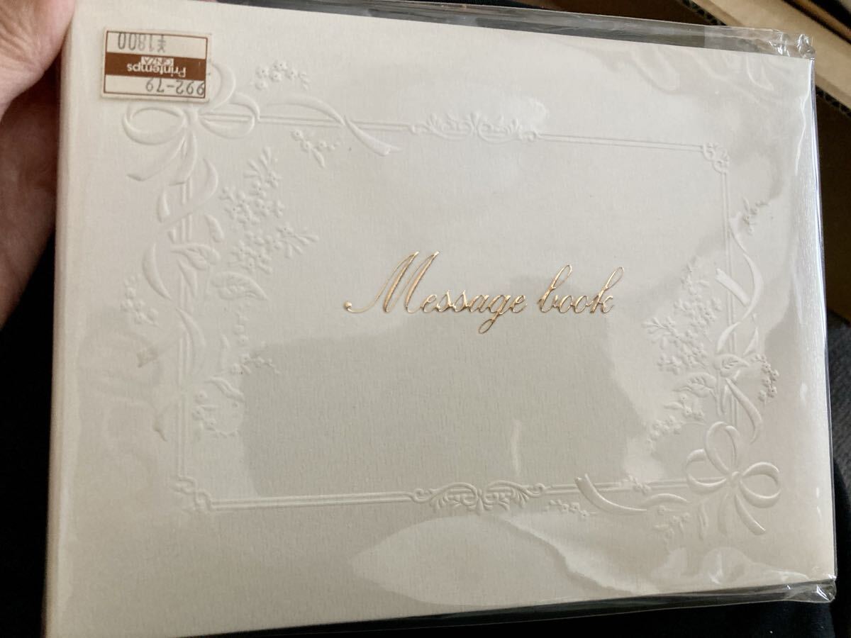 芳名帳 メッセージブック 未開封 プランタン銀座 White オフホワイト シート50枚拍卖