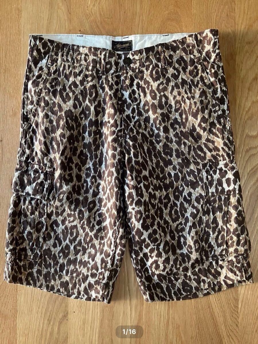 STEVENSON OVER ALL CO. スティーブンソンオーバーオール ショートパンツ(カーゴパンツ) レオパード柄 リネン 100% サイズ30 美品拍卖