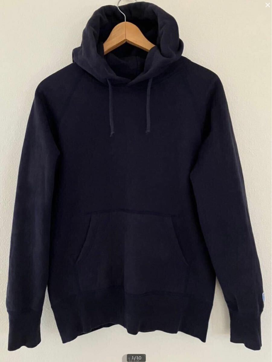 Orcival オーシバル 長袖スウェットパーカー ネイビー(左袖ワッペン付き) 100%COTTON サイズ4 日本製拍卖