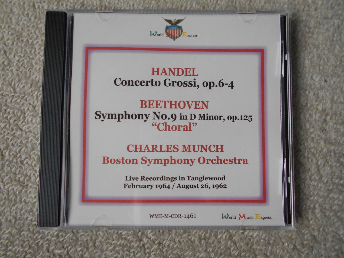 即♪WME:ミュンシュのベートーヴェン:交響曲第9番「合唱付き」拍卖