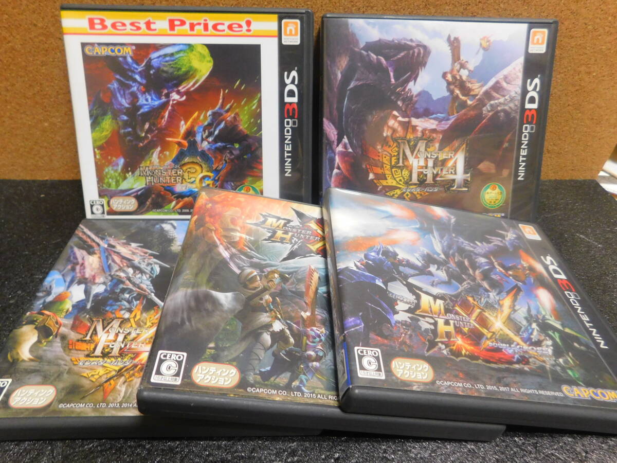 Rう871 3DSソフト 送料無料 同梱不可 5本セット ・モンスターハンター3G ・4 ・4G ・クロス ・ダブルクロス拍卖