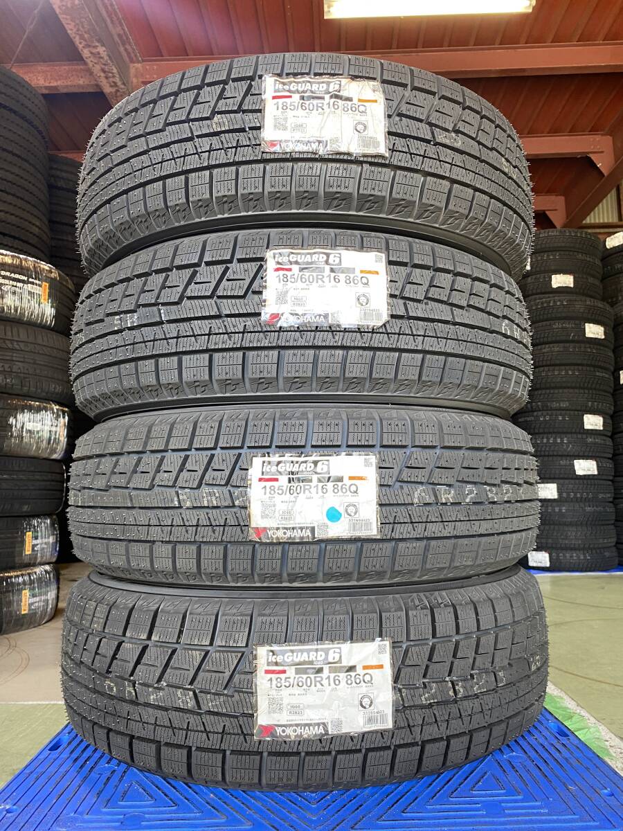 【法人宛限定送料無料】ICE-G124 YOKOHAMA 185/60R16 86Q ice GUARD6 IG60 4本セット 2023年製拍卖