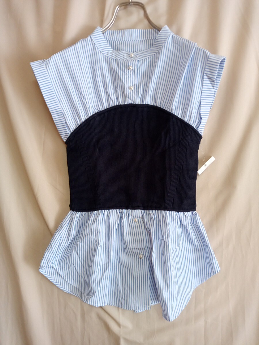 13315 ★★ ノースリーブシャツ ビスチェドッキング トップス拍卖