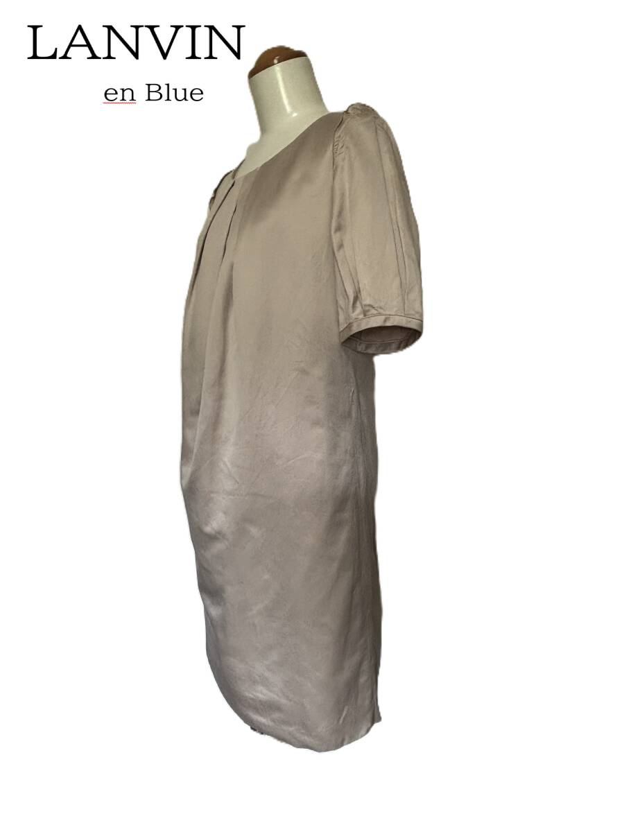 ランバン オンブルー LANVIN en Blue ワンピース 38 グレー シルバー系 レディース女性用 カットソーワンピース qkq拍卖