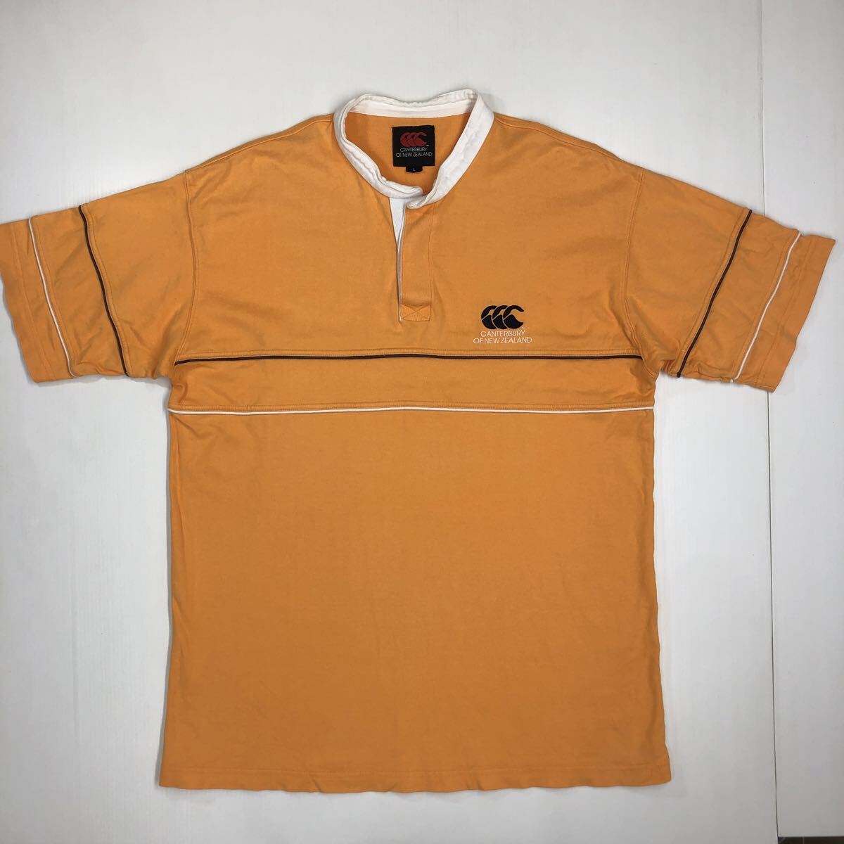 CANTERBURY カンタベリー 半袖シャツ ポロシャツ ノーカラー ヘンリー ラグビー メンズ Lサイズ 48-30拍卖
