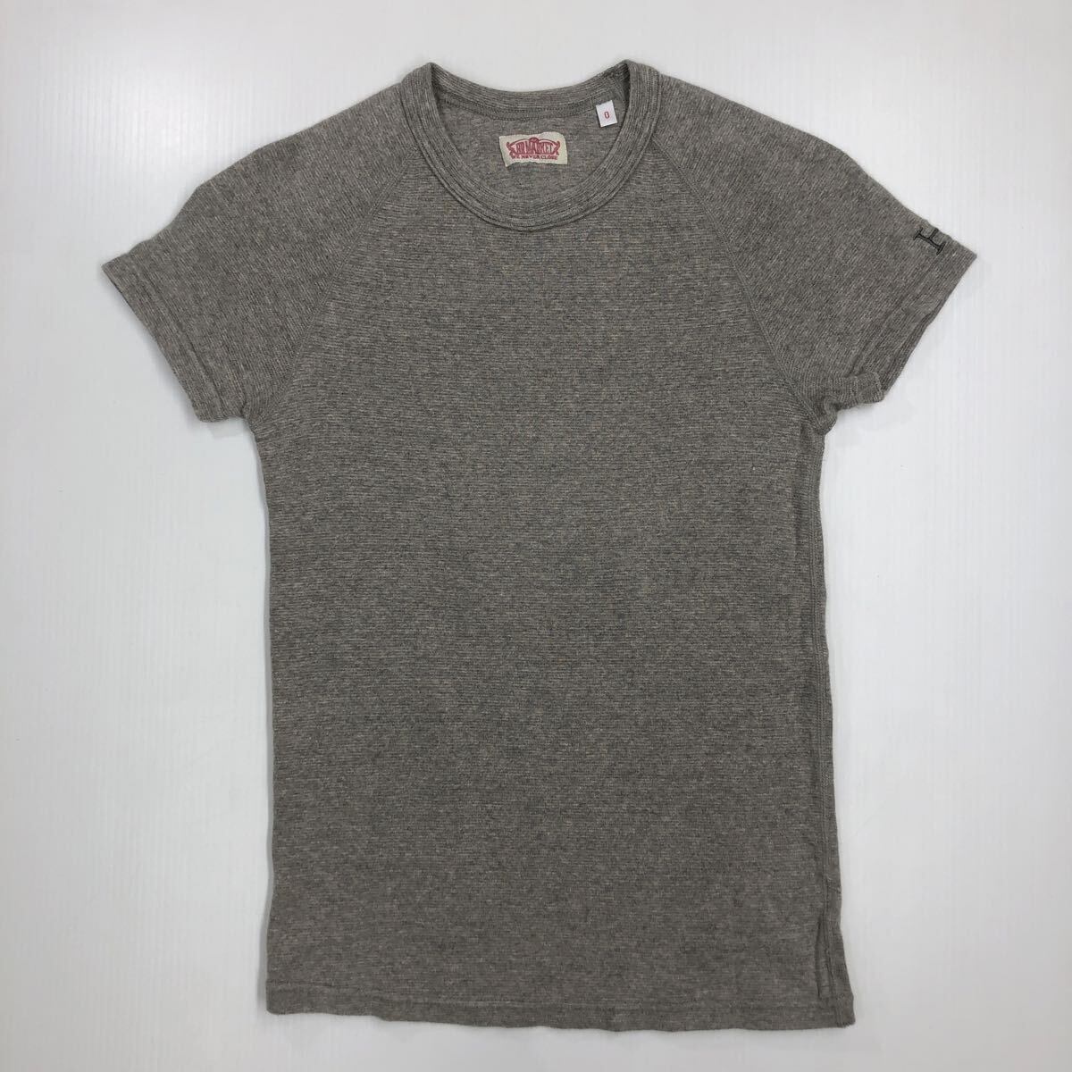 HR MARKET ハリウッドランチマーケット 半袖Tシャツ ラグランスリーブ フライス 丸首 レディース サイズ0 グレー 48-32拍卖
