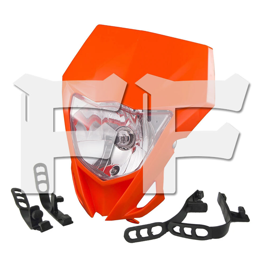 送料無料● ヤマハ WR250F WR250R WR450F YZ250F YZ450F YZ ヘッドライト アセンブリー ライトカバー オレンジ ダートバイク拍卖