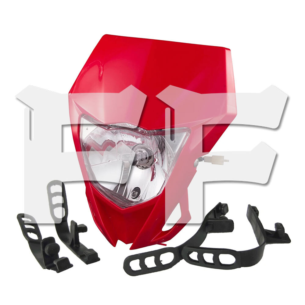 送料無料● ヤマハ WR250F WR250R WR450F YZ250F YZ450F YZ ヘッドライト アセンブリー ライトカバー レッド ダートバイク拍卖