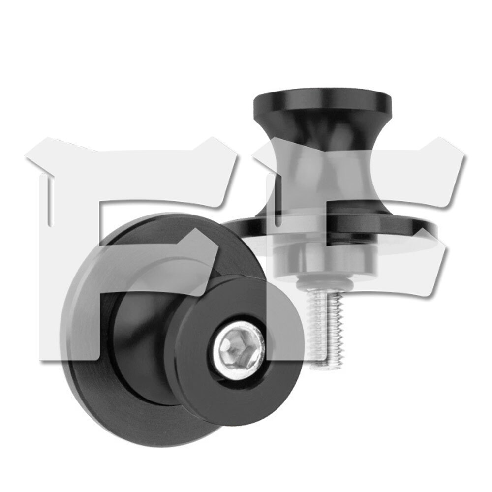 M6 スイングアームスライダー スプールスタンド ネジ ボルト KTM ヤマハ カワサキ ホンダ スズキ 汎用 ブラック 2個 オートバイ拍卖