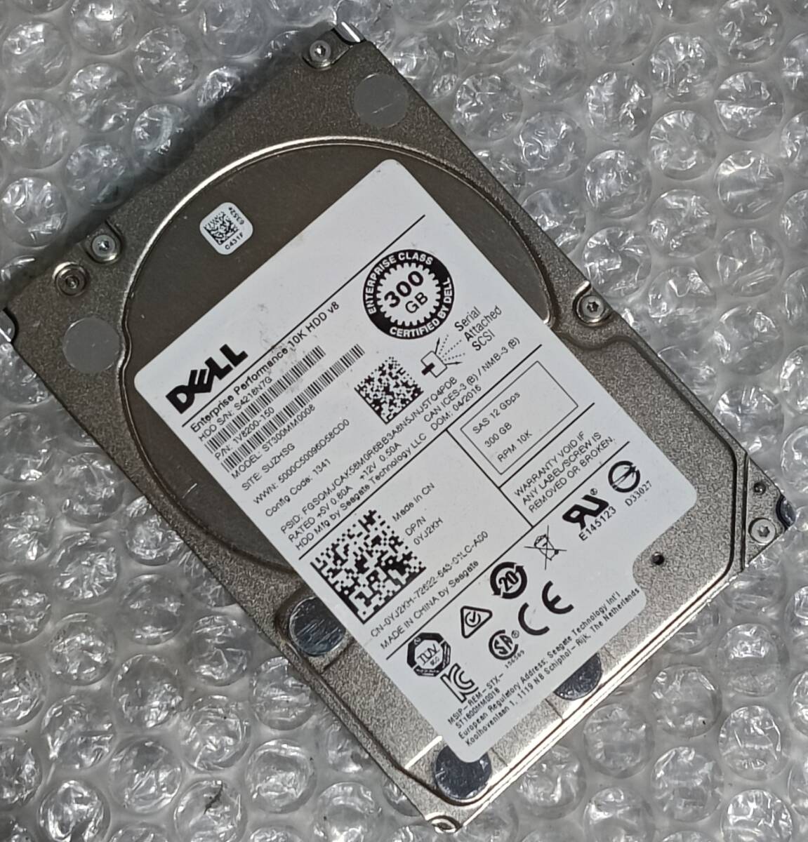【中古パーツ】 2.5インチ DELL ST300MM0008 10K 300GB SAS HDD 正常/健康品 1台■SAS3116拍卖
