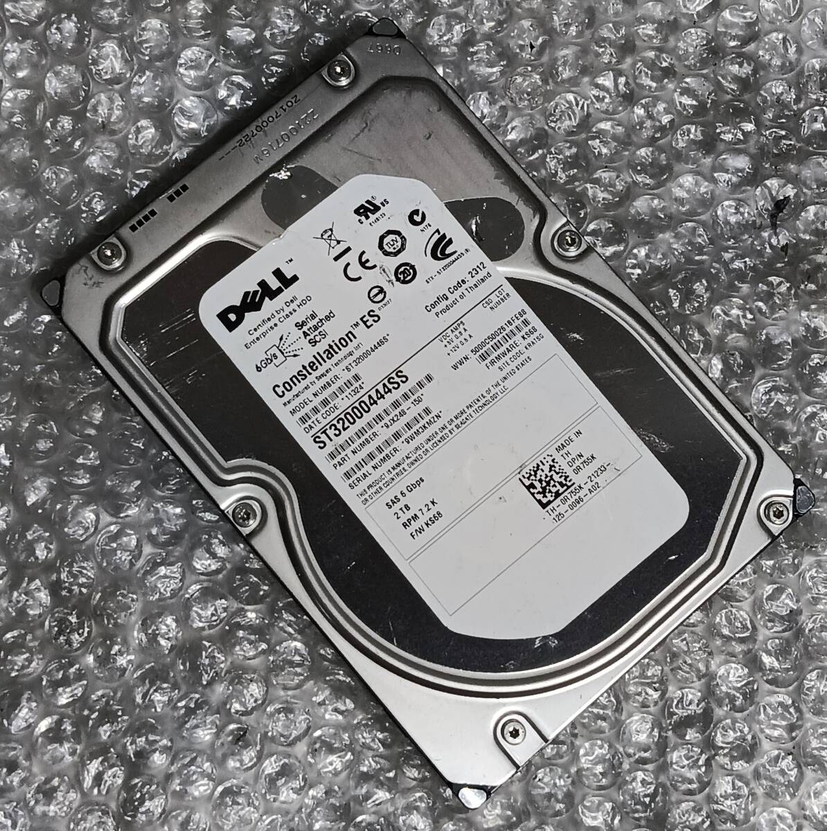 【中古パーツ】 3.5インチ DELL ST32000444SS 7.2K 2TB SAS HDD 正常/健康品 ■SAS3218拍卖