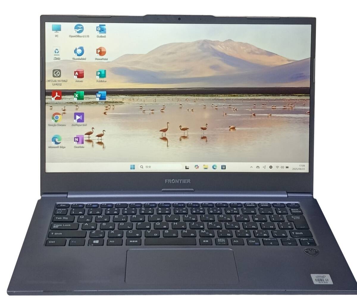 【驚速 FRONTIER NSC190 i7-10510U 1.8GHz x8+16GB+NVME SSD512GB 14インチワイドノートPC】Win11+Office2021/USB3.0/WEBカメラ A082316拍卖