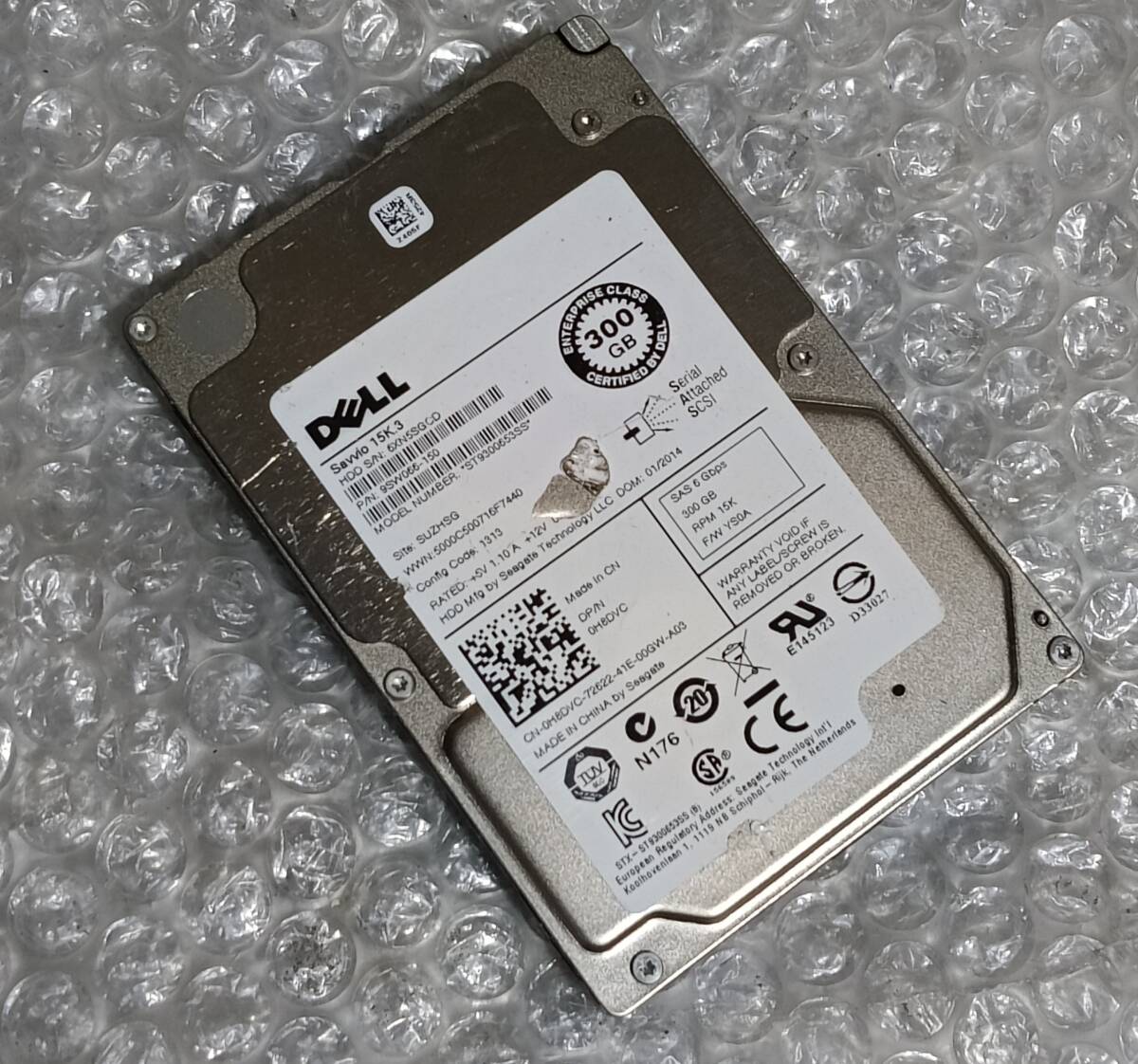 【中古パーツ】 2.5インチ DELL ST9300653SS 15K 300GB SAS HDD 正常/健康品 1台■ SAS3159拍卖