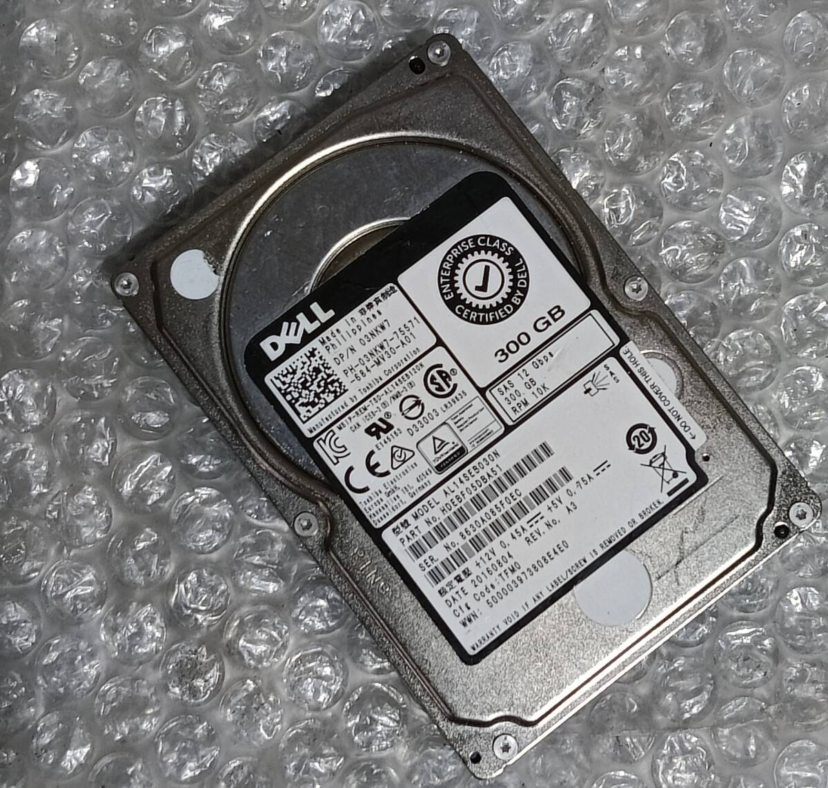 【中古パーツ】 2.5インチ DELL AL14SEB030N 10K 300GB SAS HDD 正常/健康品 1台■ SAS3151拍卖