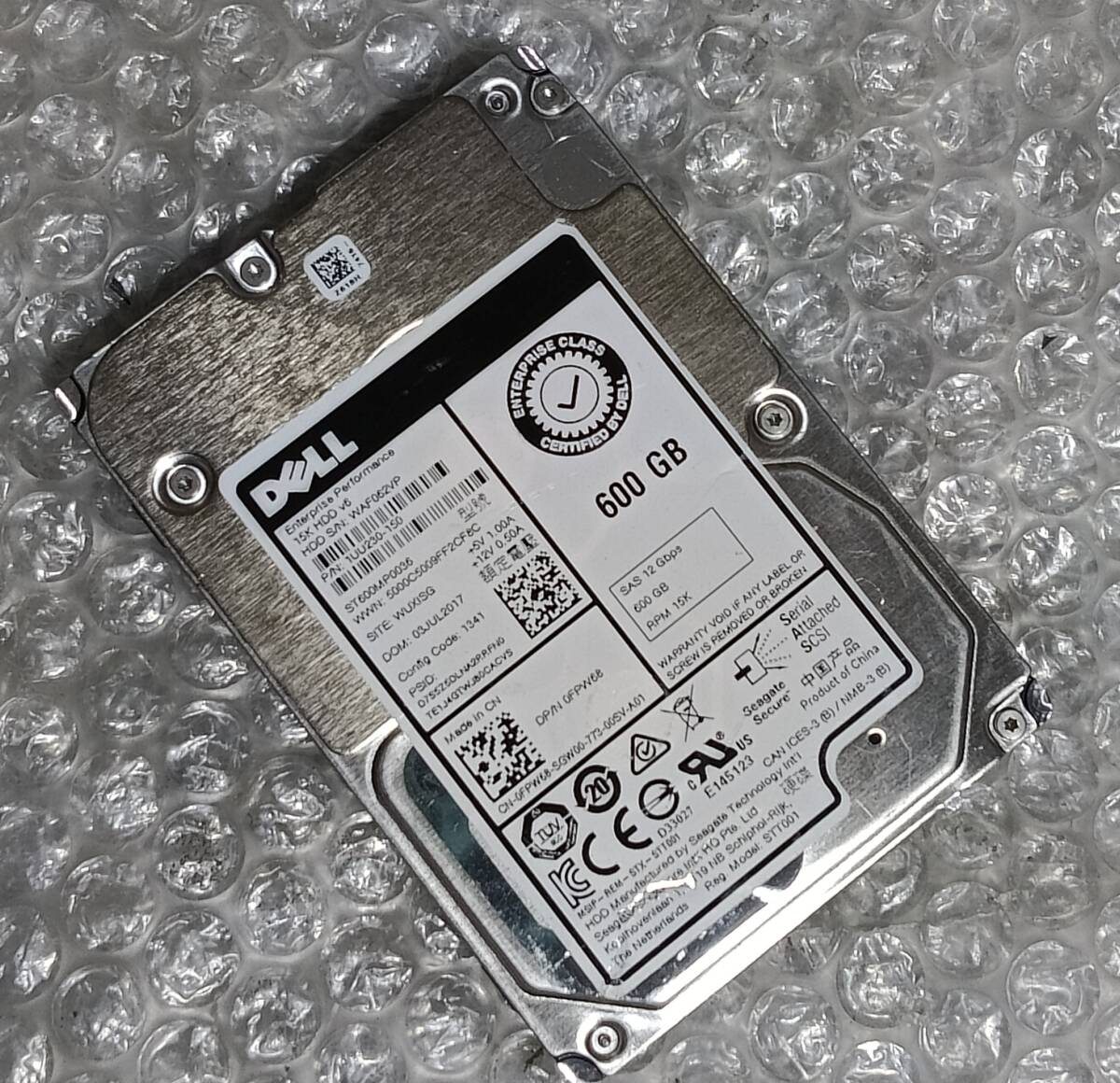 【中古パーツ】 2.5インチ DELL ST600MP0036 15K 600GB SAS HDD 正常/健康品 1台■ SAS3160拍卖