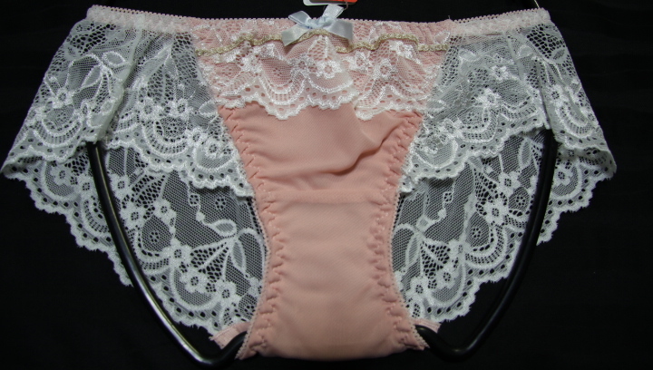 №219★ショーツ★ビキニ★Lサイズ★透け透けレース★ピンク★ロリアンミル★拍卖