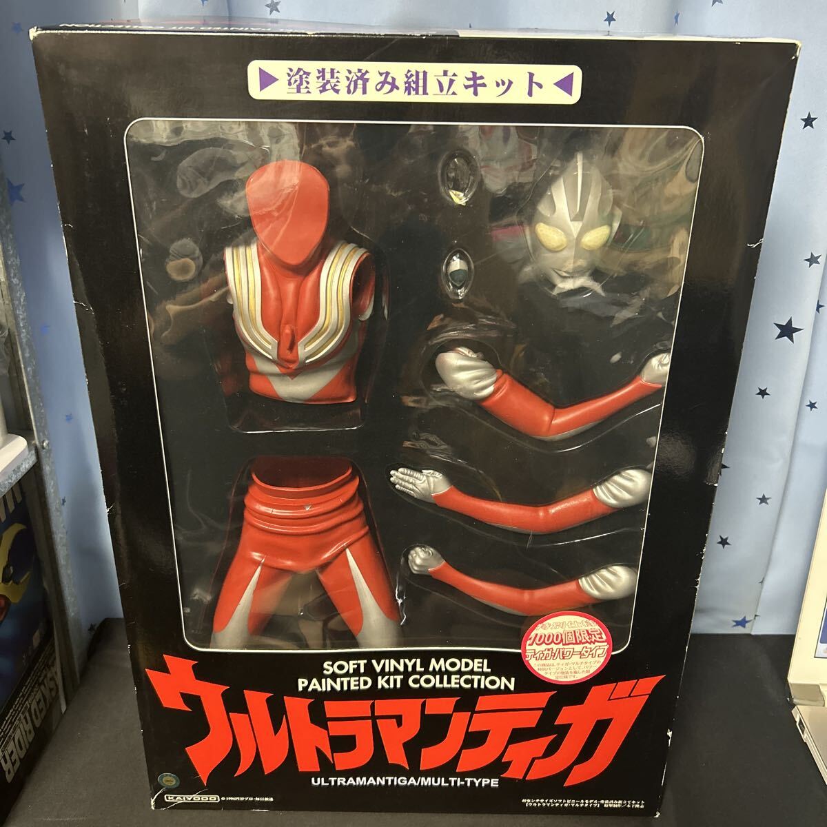 rngt 海洋堂 塗装済み組立キット ウルフマンティガ 特別仕様 1000個限定 ティガ・パワータイプ 40センチサイズ ソフトビニールモデル拍卖