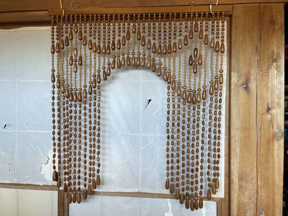 珠のれん すだれ アーチタイプ 可愛い珠 幅85㎝ 丈93㎝ 昭和レトロ②拍卖
