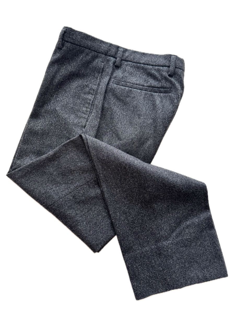 秋冬 JILSANDER size44 イタリア製ウールスラックス グレー ダークグレー チャコール ジルサンダー メンズ拍卖