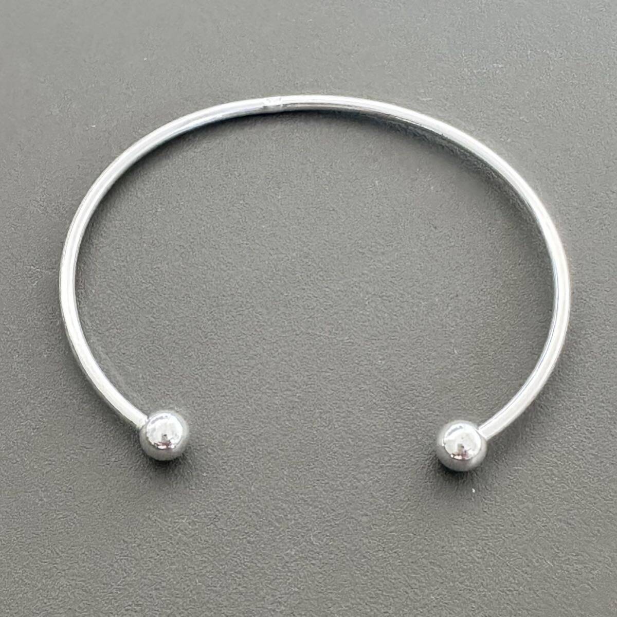シルバー925 バングル シンプル玉ヴィンテージ 925刻印 新品未使用拍卖