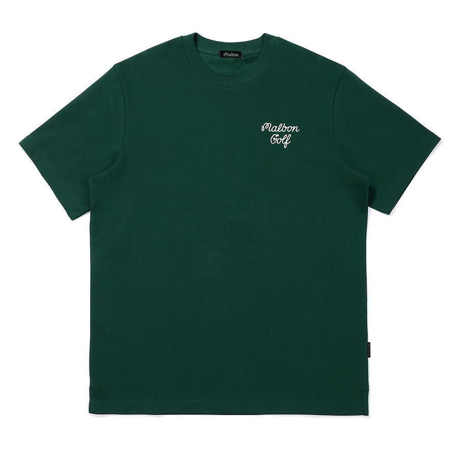 マルボンゴルフ malbon golf ゴルフ 半袖 クルーネック サイズ選択可能 Tシャツ グリーン S-3XL sk0015拍卖