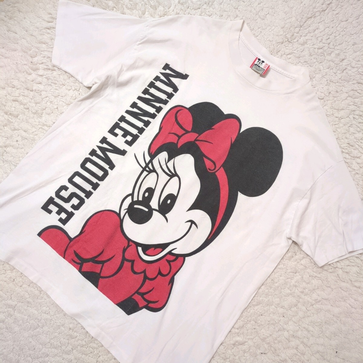 90年代 ディズニー MINNIE MOUSE ミニーマウス キャラクタープリントTシャツ USA 製 オーバーサイズ ヴィンテージDISNEY DESIGNS XL拍卖