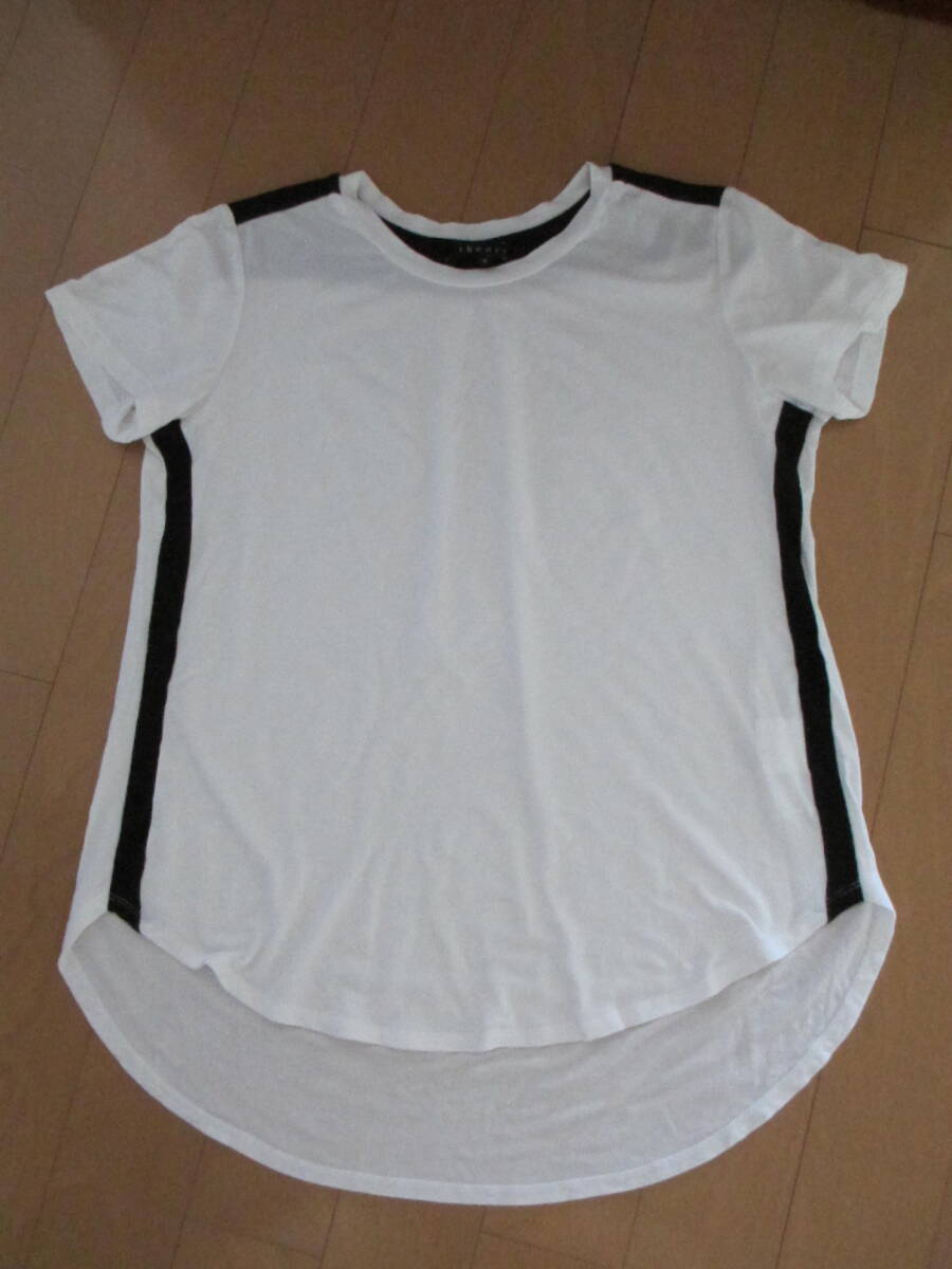 【極美品】Theory セオリー 白黒配色 洗練カットソー ストレッチ素材拍卖