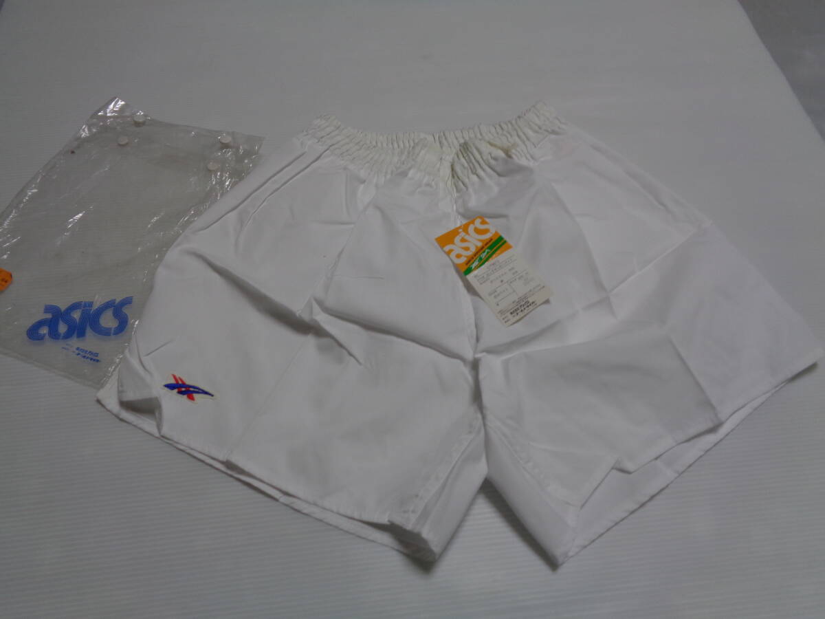 W84 白 CP8613 シャペ ビンテージ アシックス サッカーパンツ 短パン ショートパンツ 体操着 体操服 昭和レトロ 未使用拍卖