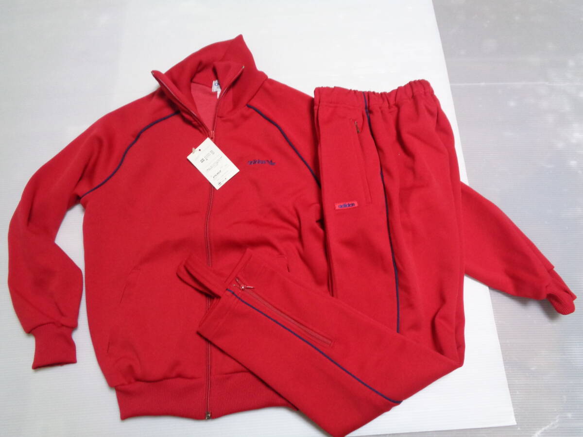 152 赤紺 キッズ 子供用 ATS-80JF vintage adidas アディダス ジャージ 上下セット 昭和レトロ 未使用拍卖