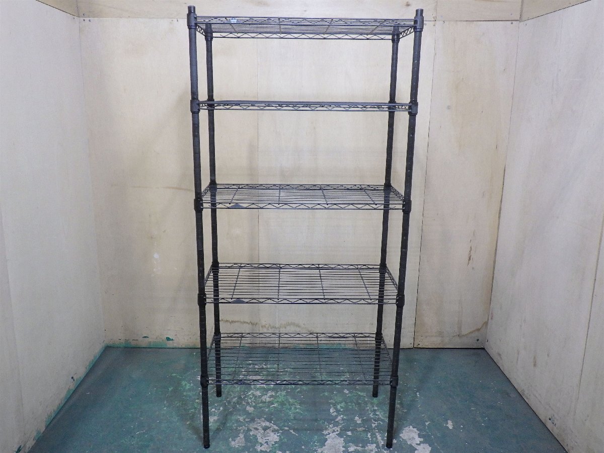 Luminous NOIR◆ワイヤーシェルフ◆W810*D410*H1740◆棚数5段◆シェルフ 業務用 島根拍卖