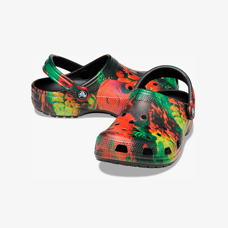 23cm クロックス クラシック サイバー ビーチ クロッグ マルチ ブラック Classic Cyber Beach Clog Multi Black M5W7 新品拍卖