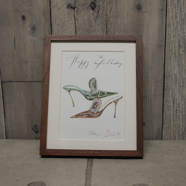 Manolo Blahnik◇マノロブラニク・イラスト◇非売品 額入り 未使用 レア拍卖