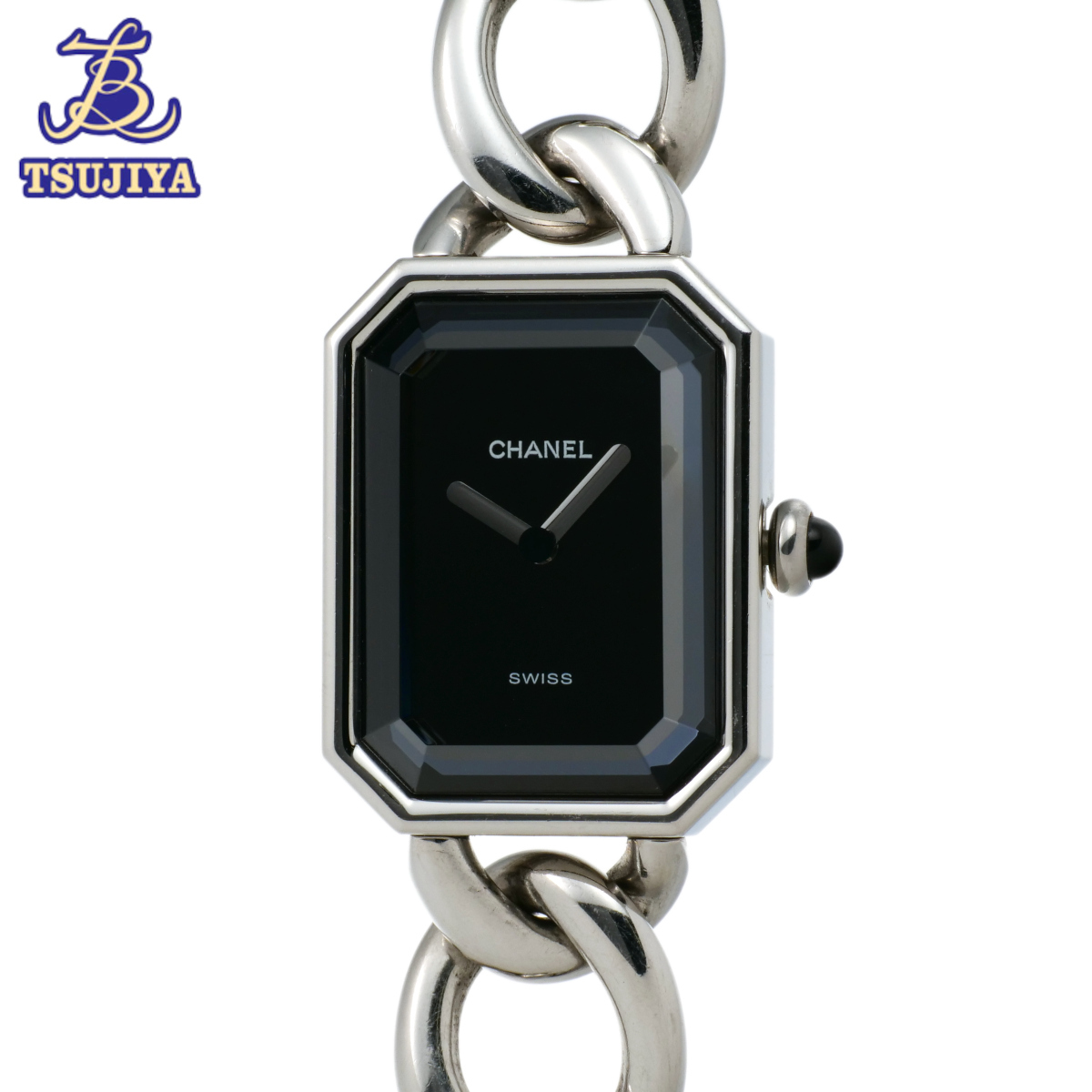 CHANEL シャネル プルミエール H0452 レディースウォッチ シルバーカラー ブラック文字盤 クォーツ 中古AB【辻屋質店W1079】**拍卖