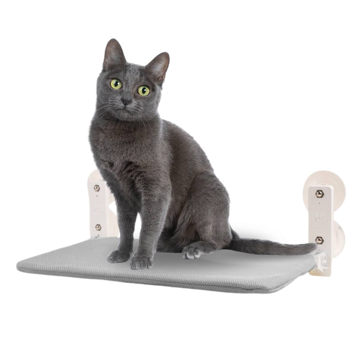 猫 ハンモック ベット キャットウォーク 窓 暑さ対策 吸盤 窓ガラス 日光浴 折りたたみ グレー 52×30cm 拍卖