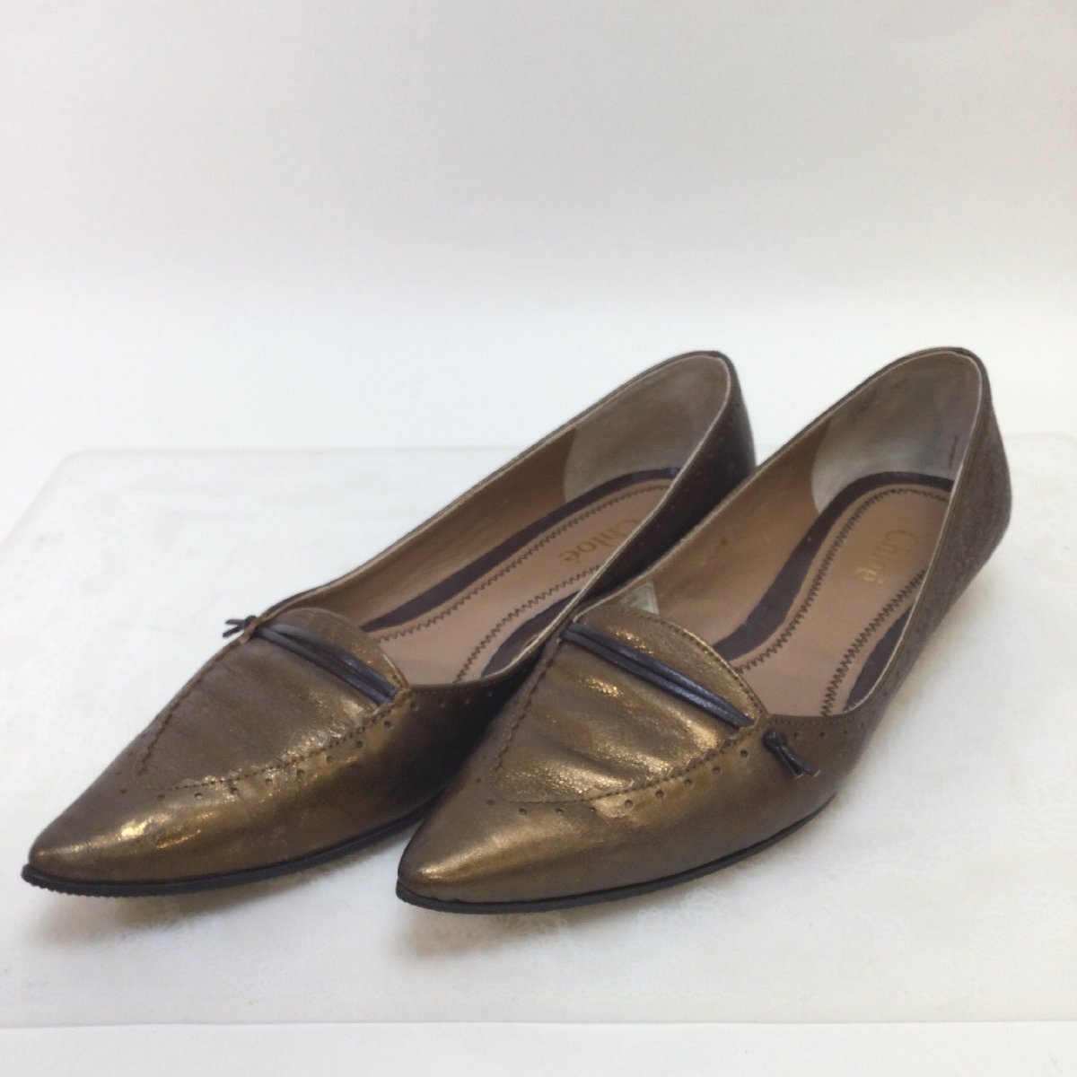 【中古品/CH】CHLOE クロエ パンプス レディース シューズ ゴールド RS0821/0000拍卖