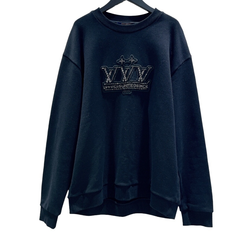 ルイ・ヴィトン LOUIS VUITTON エンベリッシュッドシグネチャーパッチスウェットシャツ 25SS HSY86W ブラック 長袖シャツ メンズ 中古拍卖