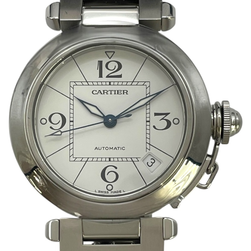 カルティエ Cartier パシャC W31074M7 ホワイト SS 腕時計 ボーイズ 中古拍卖