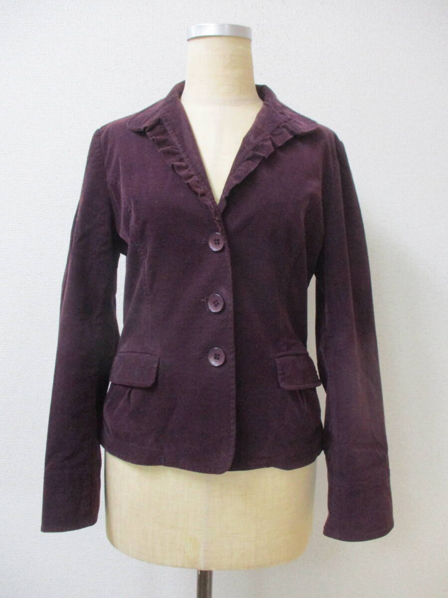 TWO:C トゥーシー レディース ジャケット コーデュロイ 38サイズ ワイン系 拍卖