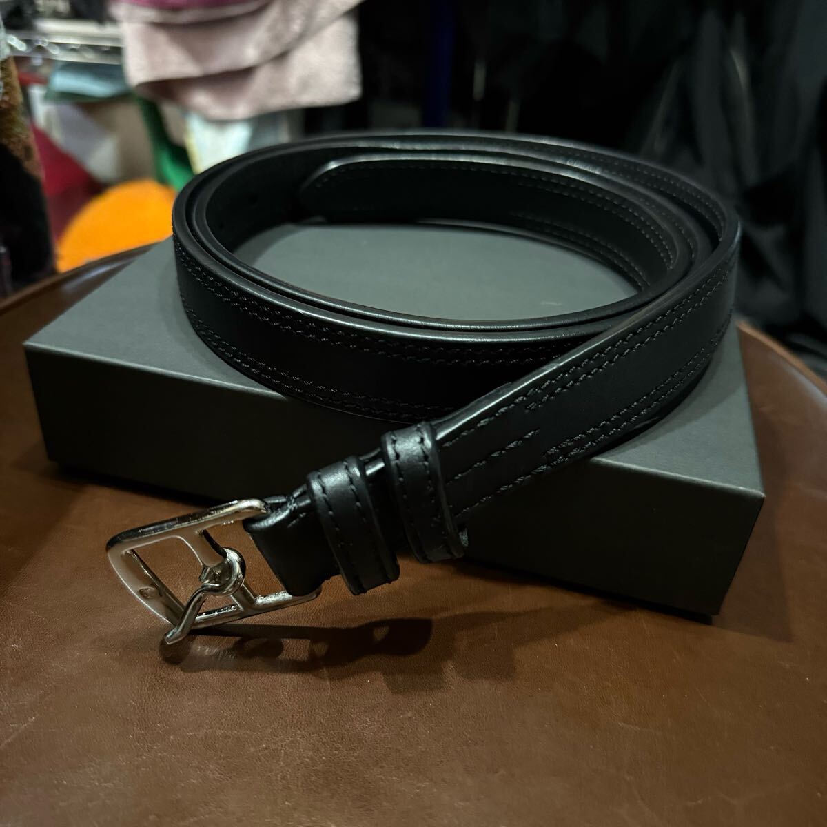 LAD MUSICIAN SOMES SADDLE コラボ ロングレザーベルト ブラック ラッドミュージシャン ソメスサドル拍卖