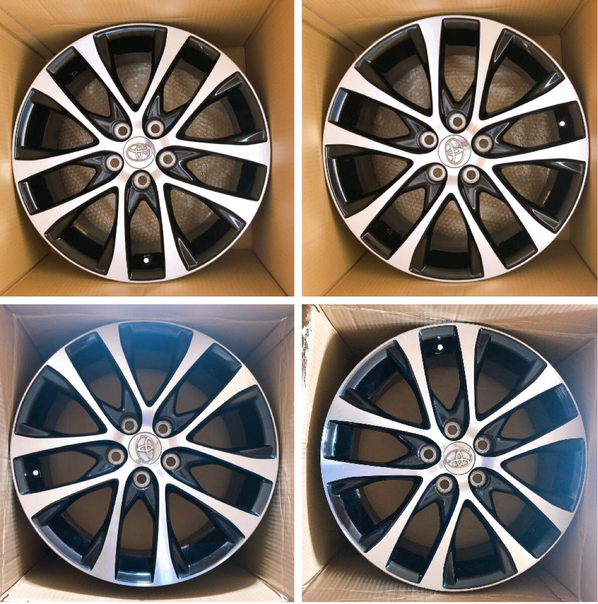 トヨタ 50エスティマ純正ホイール 4本18インチ 7J+51 pcd 114.3-5H拍卖