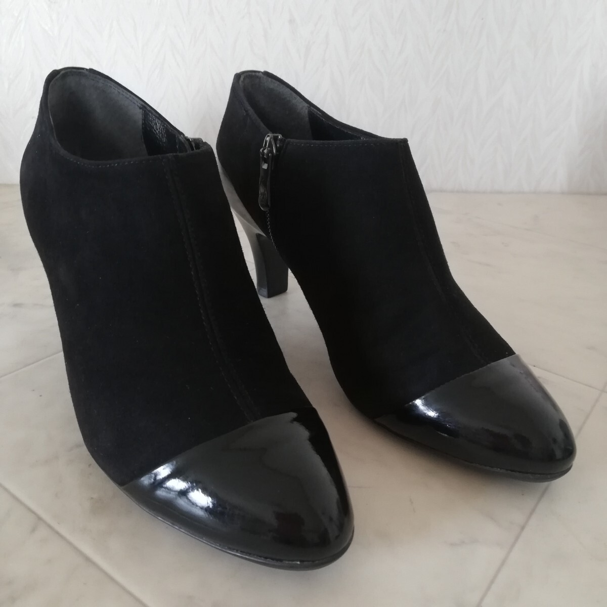 204/美品!!Style lab スタイルラボ 本革スエード ブーティ 22.5cm拍卖