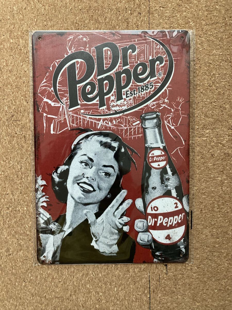 ドクターペッパー ブリキ看板 メタルサインプレート アメリカン雑貨 ウォールデコ拍卖