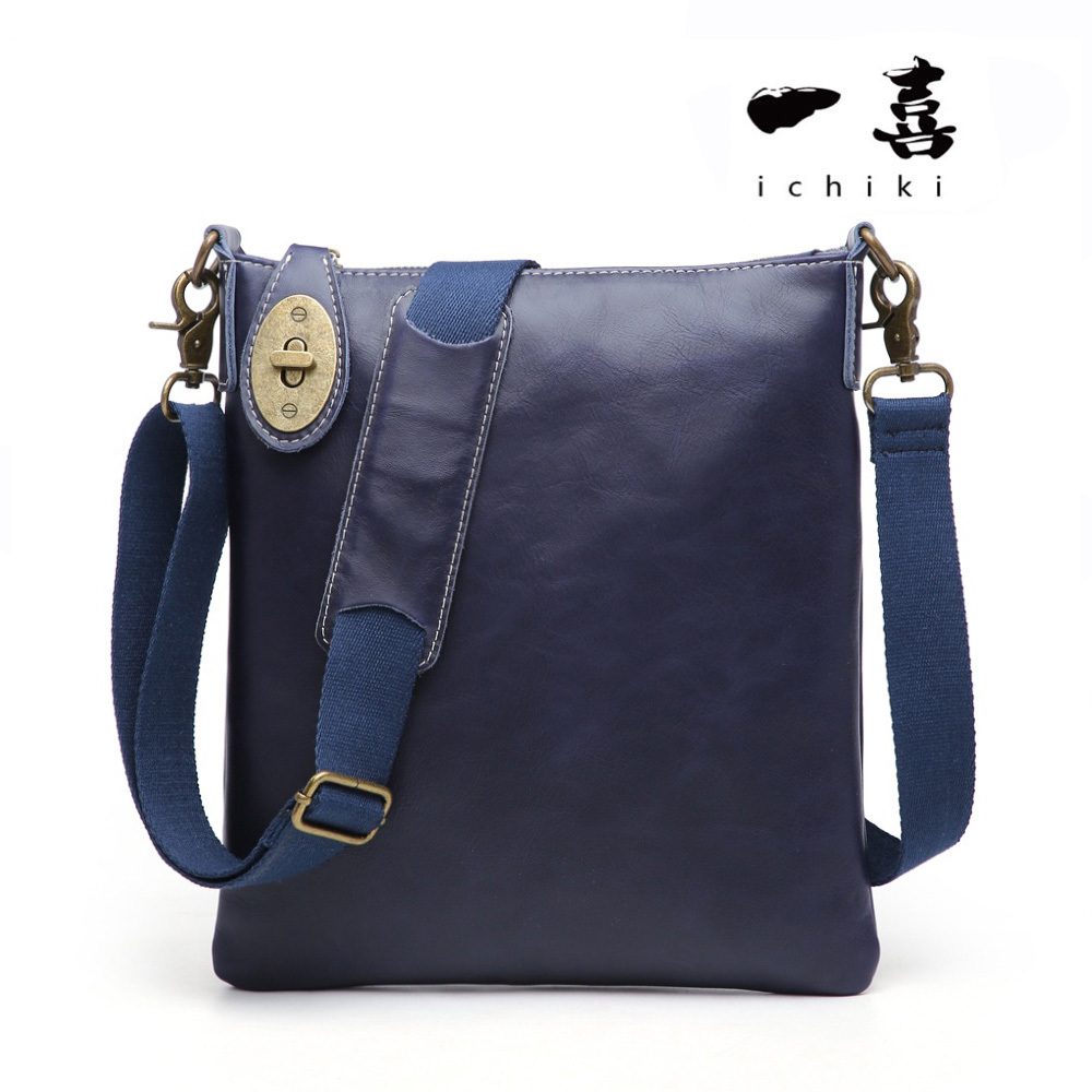 タイムセール★高級牛革 ハンドメイド ショルダーバッグ メンズ メッセンジャーバッグ 防水 ボディバッグ ネイビーブルーY27 拍卖