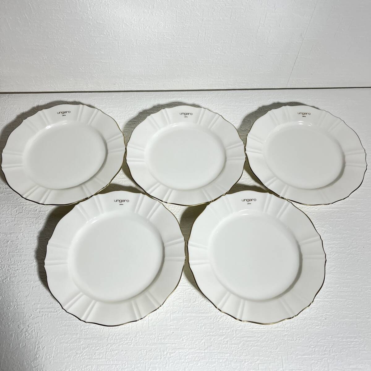 ungaro ウンガロ プレート皿 5枚セット 白拍卖