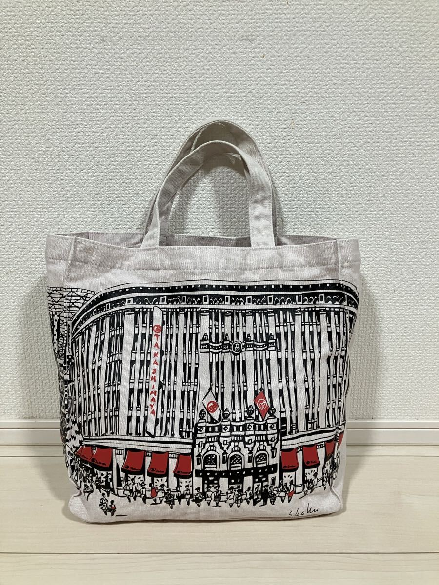 日本橋 高島屋 限定 SCオープン記念 トートバッグ キャンバス エコバッグ ベージュ キナリ拍卖