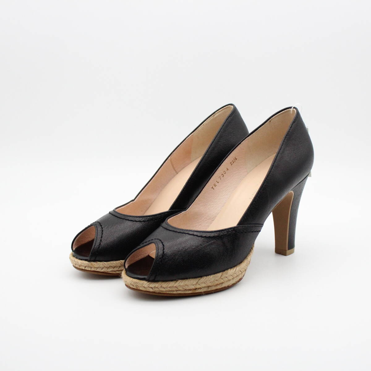 22■新品♪トラサルディ 本革ストームオープンパンプス(22.5cm)拍卖