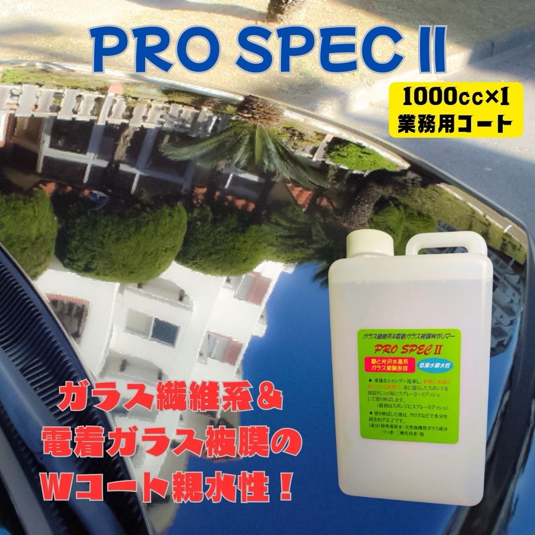 車関連業者向 親水性 ガラス繊維系&電着ガラス被膜Wコーティング剤 1000㏄ プロスペックⅡ PROSPECⅡ 拍卖