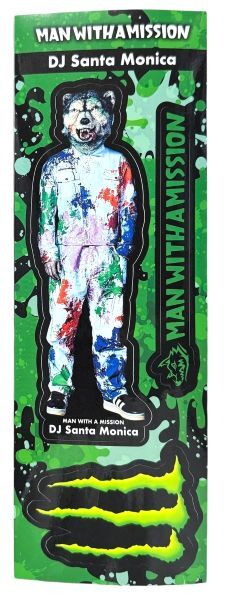 訳有 マンウィズ ア ミッション × モンスターエナジー DJ サンタ モニカ ステッカー シート MAN WITH A MISSION STICKER MONSTER シール拍卖