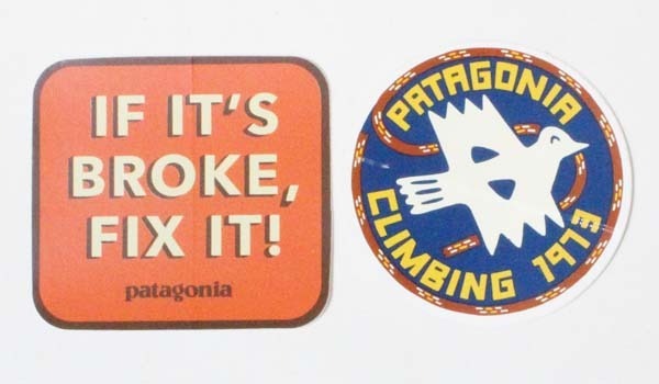 訳あり パタゴニア ステッカー 2種セット PATAGONIA STICKERS SET ピースオファリング 鳥 ウォーンウェア WORNWEAR シール ネコポス拍卖